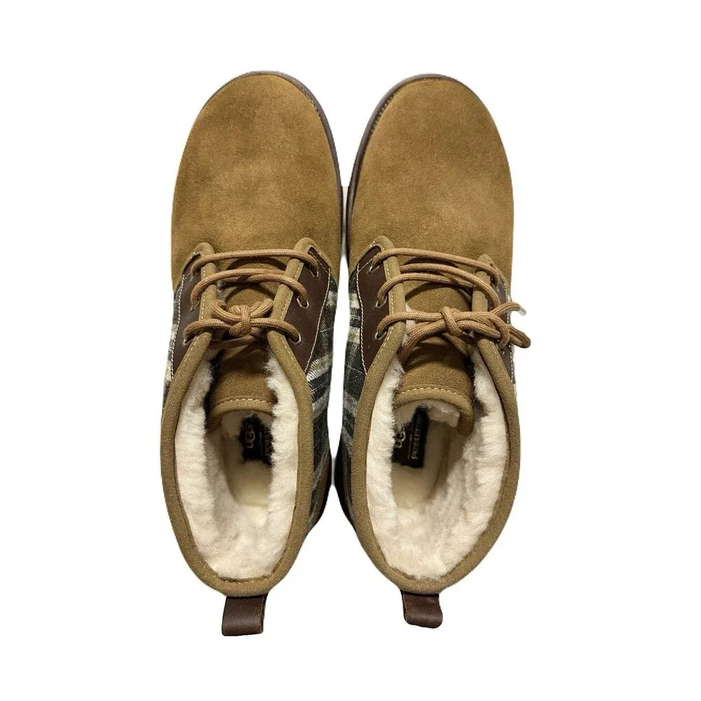 NEW UGG x Pendleton Mens Size 14 Neumal Plaid & Chestnut Shearling Chukka Boot